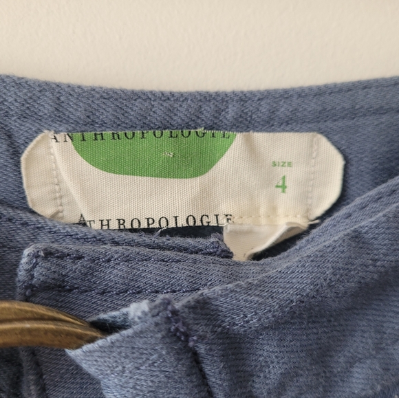 Anthropologie High Rise Wide Leg Button Fly Pants Size 4 - Picture 6 of 9